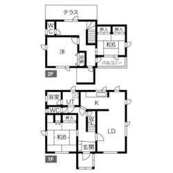 小樽塩谷戸建ての物件間取画像